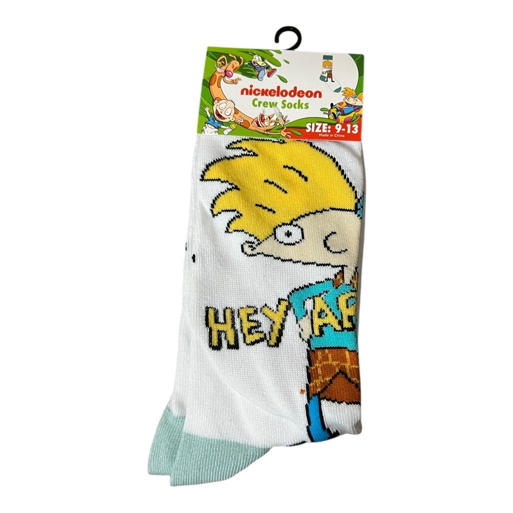 Nickelodeon Hey Arnold Crew Socks Size 9-13